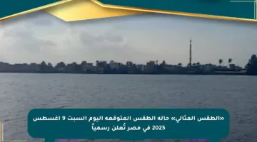 «الطقس المثالي» حالة الطقس المتوقعة اليوم السبت 9 أغسطس 2025 في مصر تُعلن رسمياً